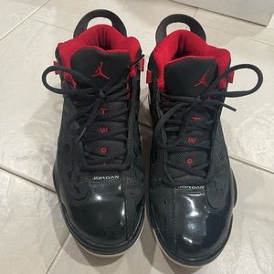 NIKE AIR JORDAN DUB ZERO "BRED"  RED / BLACK 311046-061 SIZE 9 USED 2009